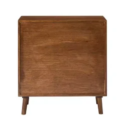 Online Kirklands Home Cherry Wood Frame Rattan Front Cabinet Brown