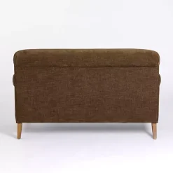 Hot Kirklands Home Chocolate English Loveseat Brown
