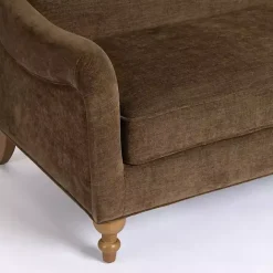 Hot Kirklands Home Chocolate English Loveseat Brown