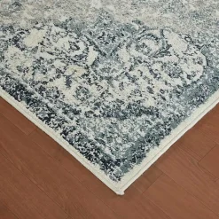 Online Kirklands Home Cholet Ivory Blue Medallion Accent Rug, 2x3