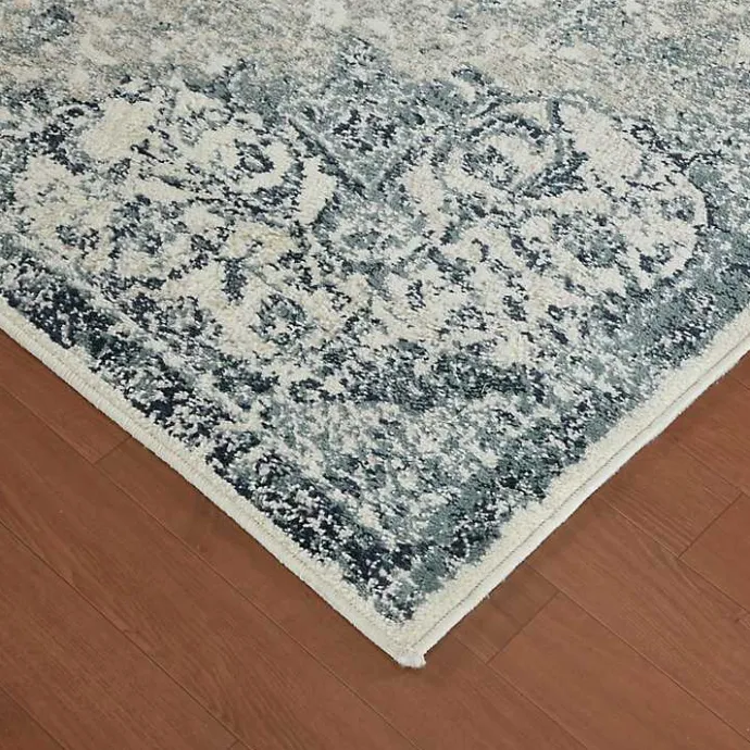 Outlet Kirklands Home Cholet Ivory Blue Medallion Area Rug, 5x7