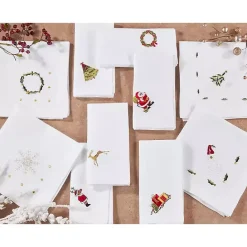 Clearance Kirklands Home Christmas Snowflake Embroidered 4-pc. Napkin Set White