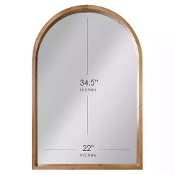 Kirklands Home Ciarra Natural Wood Arch Wall Mirror