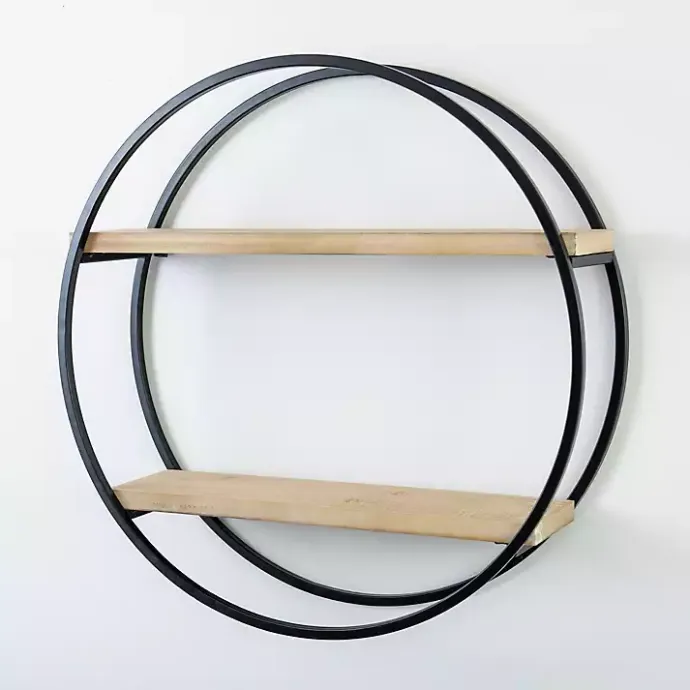 Sale Kirklands Home Circle Double Wood Wall Shelf, 25 in.