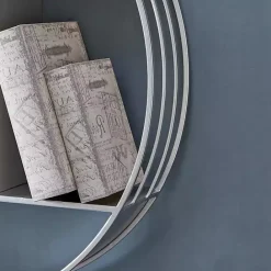 Sale Kirklands Home Circular Open Sides Floating Shelf Silver