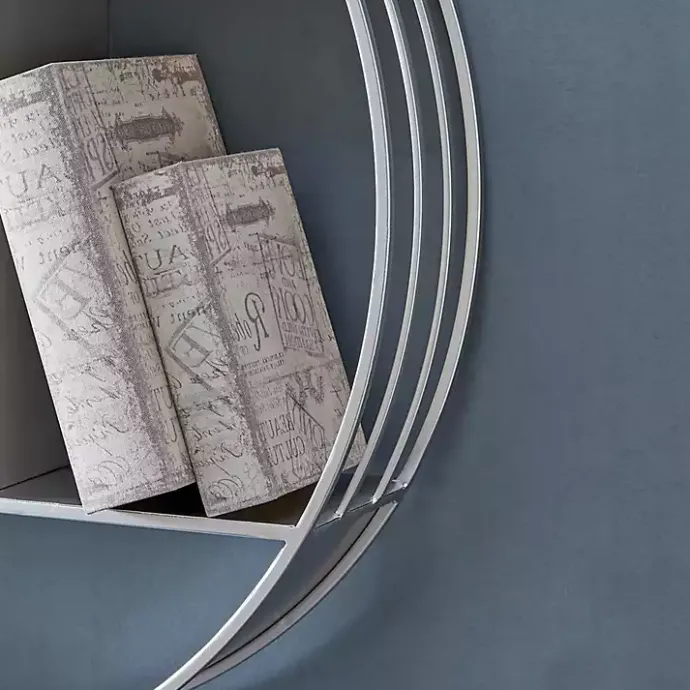 Sale Kirklands Home Circular Open Sides Floating Shelf Silver