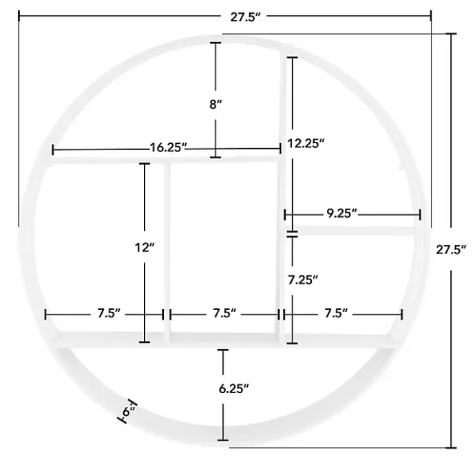 Sale Kirklands Home Circular Open Sides Floating Shelf Silver