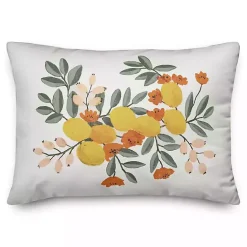 Sale Kirklands Home Citrus Botanical Outdoor Lumbar Pillow Multi