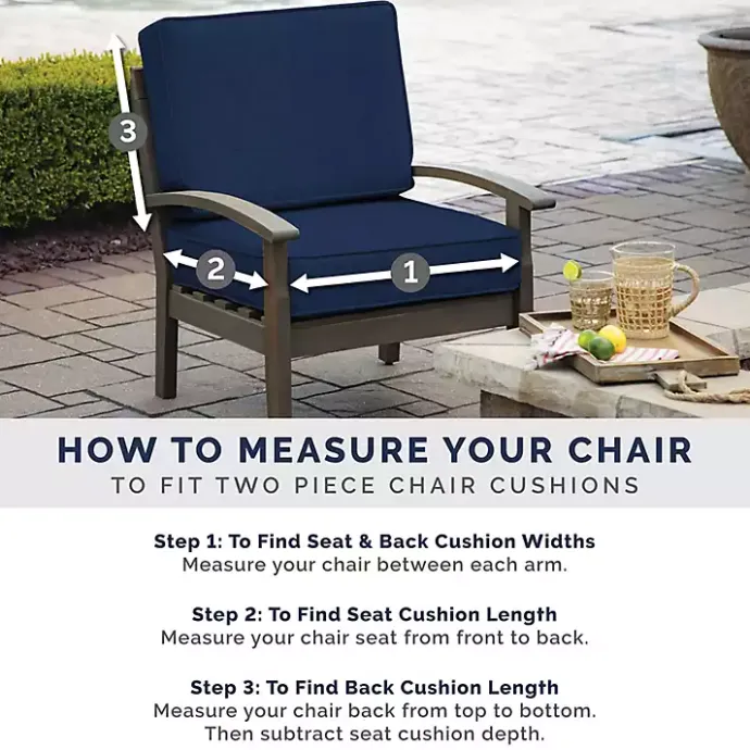 New Kirklands Home Clark Luxe Outdoor Dining Chair Cushion