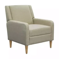 Outlet Kirklands Home Classic Upholstered Taupe Accent Chair Tan