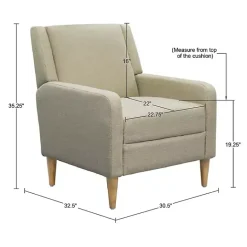 Outlet Kirklands Home Classic Upholstered Taupe Accent Chair Tan