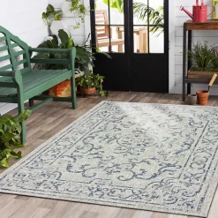 Discount Kirklands Home Classicism Sun Shower Outdoor Area Rug, 5x8
