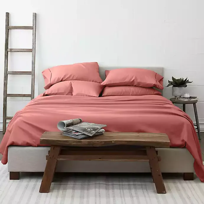 Clearance Kirklands Home Clay Solid 6-pc. King Sheet Set Orange