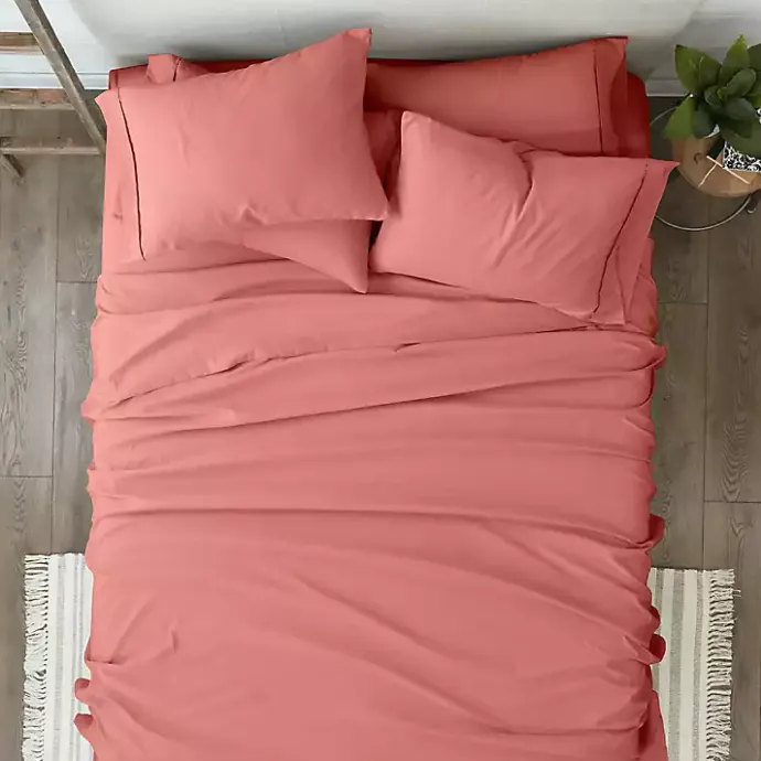 Clearance Kirklands Home Clay Solid 6-pc. King Sheet Set Orange