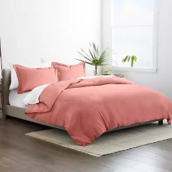Outlet Kirklands Home Clay Solid 3-pc. Queen Duvet Cover Set Orange