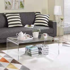 Hot Kirklands Home Acrylic Curved Edge Coffee Table Clear