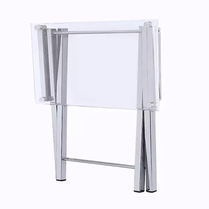 Kirklands Home Acrylic Folding TV Tray Tables, Set of 2 Clear