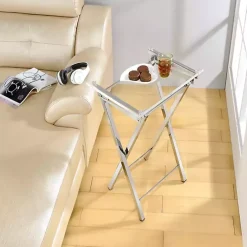 Kirklands Home Acrylic Folding TV Tray Tables, Set of 2 Clear