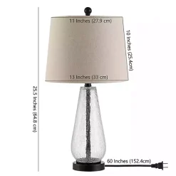 Clearance Kirklands Home Clear Crackle Glass Bronze Center Table Lamp Tan