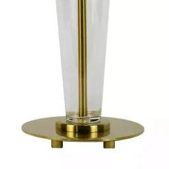 Outlet Kirklands Home Clear Crystal Art Deco Table Lamp White