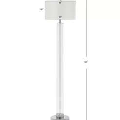 Sale Kirklands Home Clear Glass Demi Floor Lamp Ivory
