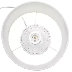Clearance Kirklands Home Clear Glass Honeycomb Table Lamp White