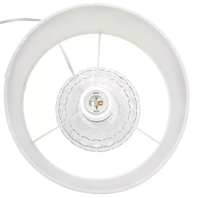 Clearance Kirklands Home Clear Glass Honeycomb Table Lamp White