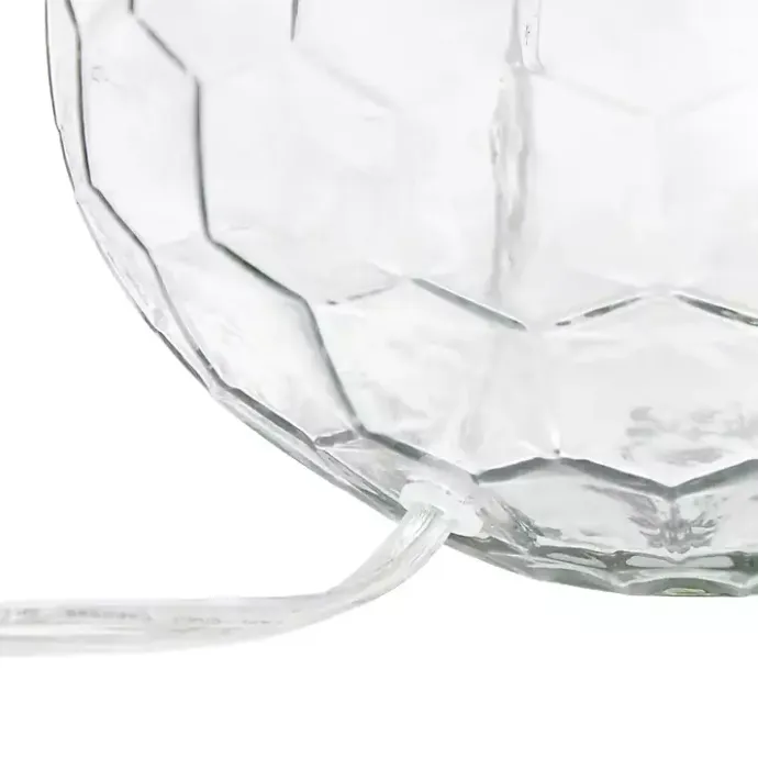 Clearance Kirklands Home Clear Glass Honeycomb Table Lamp White