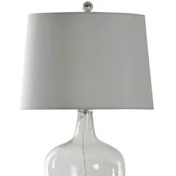 Best Kirklands Home Clear Seeded Glass Table Lamp White