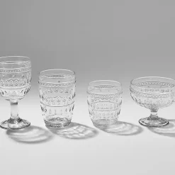 Hot Kirklands Home Textured Coupe Glasses, Set of 4 Clear