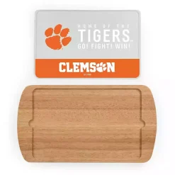 Outlet Kirklands Home Clemson Tigers Wood and Glass Serving Board