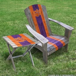 Clearance Kirklands Home Clemson University Folding Outdoor Table Brown