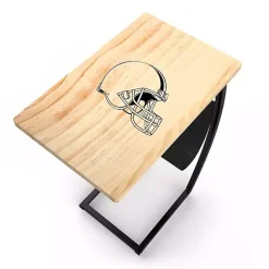 New Kirklands Home Cleveland Browns Wood C-Table Tan