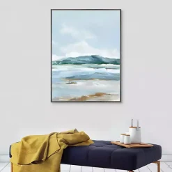 Best Kirklands Home Coastal Mountains I Framed Canvas Art Print Blue
