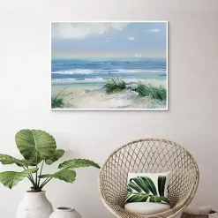 Hot Kirklands Home Coastal Breezes Framed Canvas Art Print Blue