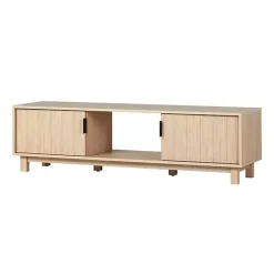 Sale Kirklands Home Coastal Oak Fluted 2-Door Compact TV Sd Tan