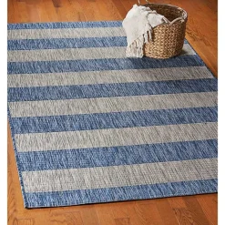Clearance Kirklands Home Coastal Stripes Indoor/Outdoor Area Rug, 5x7