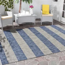 Clearance Kirklands Home Coastal Stripes Indoor/Outdoor Area Rug, 5x7