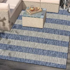 Clearance Kirklands Home Coastal Stripes Indoor/Outdoor Area Rug, 5x7