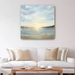 Kirklands Home Coastal Sunset Canvas Art Print, 40x40 in. Blue