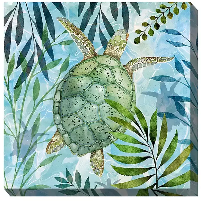 Online Kirklands Home Coastal Turtle Outdoor Canvas Art Print