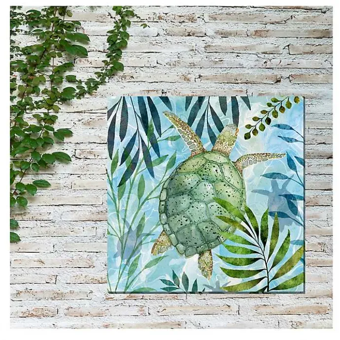 Online Kirklands Home Coastal Turtle Outdoor Canvas Art Print