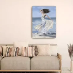 Clearance Kirklands Home Coastal Woman in Dress Canvas Art Print, 30x40 in.
