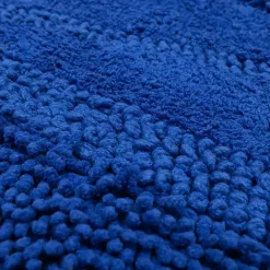 Clearance Kirklands Home Cobalt Asymmetrical Cotton Bath Mat Blue
