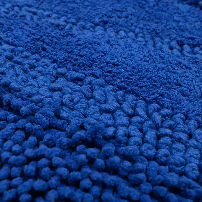 Clearance Kirklands Home Cobalt Asymmetrical Cotton Bath Mat Blue