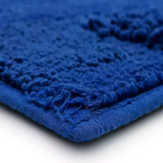 Clearance Kirklands Home Cobalt Asymmetrical Cotton Bath Mat Blue