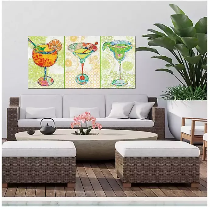 Clearance Kirklands Home Cocktail Hour Outdoor Canvas Art Print
