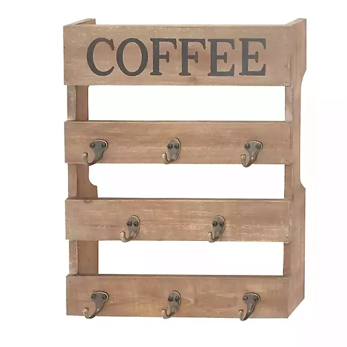 Sale Kirklands Home Coffee Metal and Wood Plank Wall Hooks