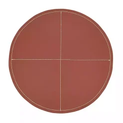 Outlet Kirklands Home Cognac Faux Leather Placemats, Set of 4 Brown