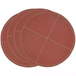 Outlet Kirklands Home Cognac Faux Leather Placemats, Set of 4 Brown